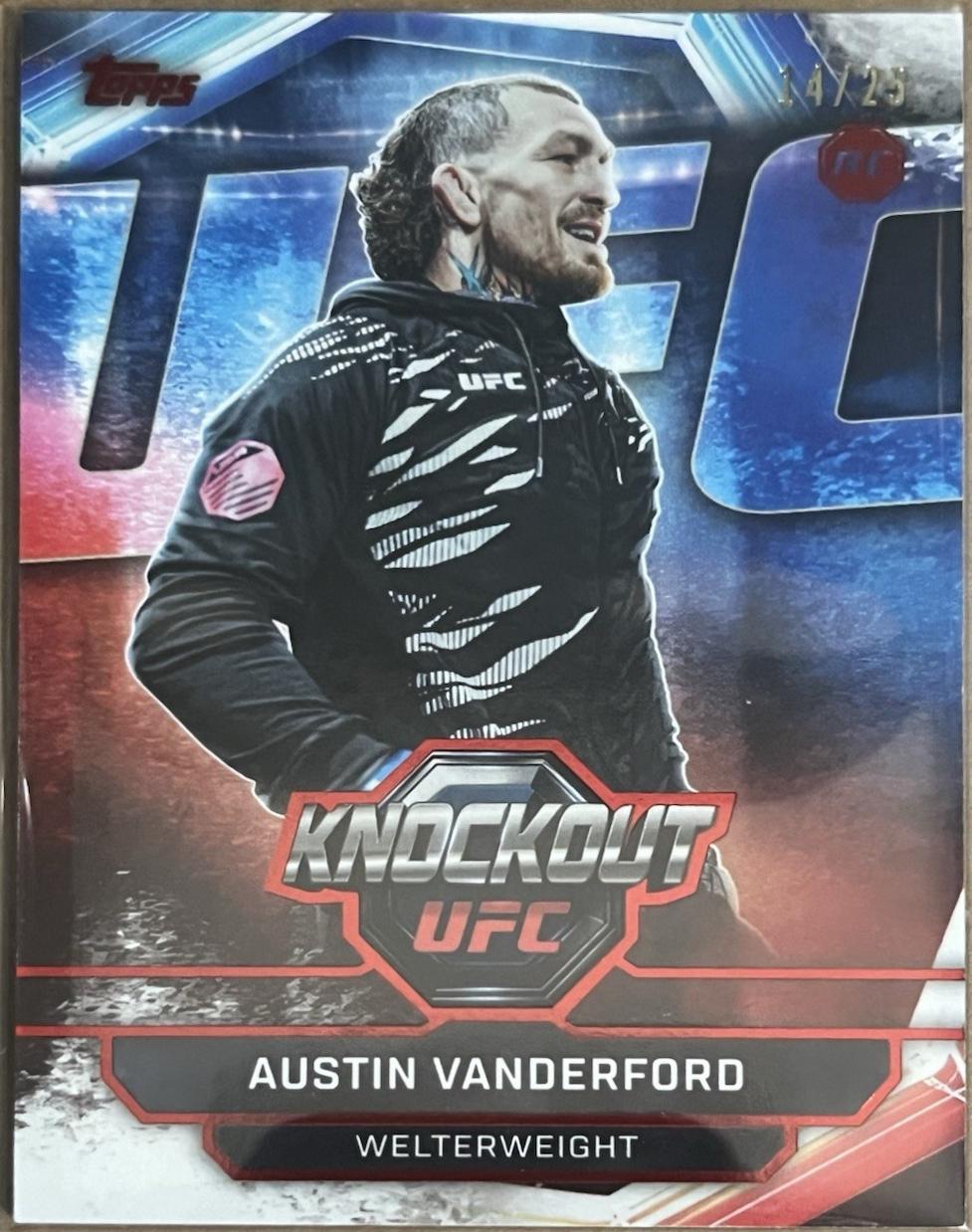 Austin Vanderford 2026 Topps Knockout UFC Base #81 Red