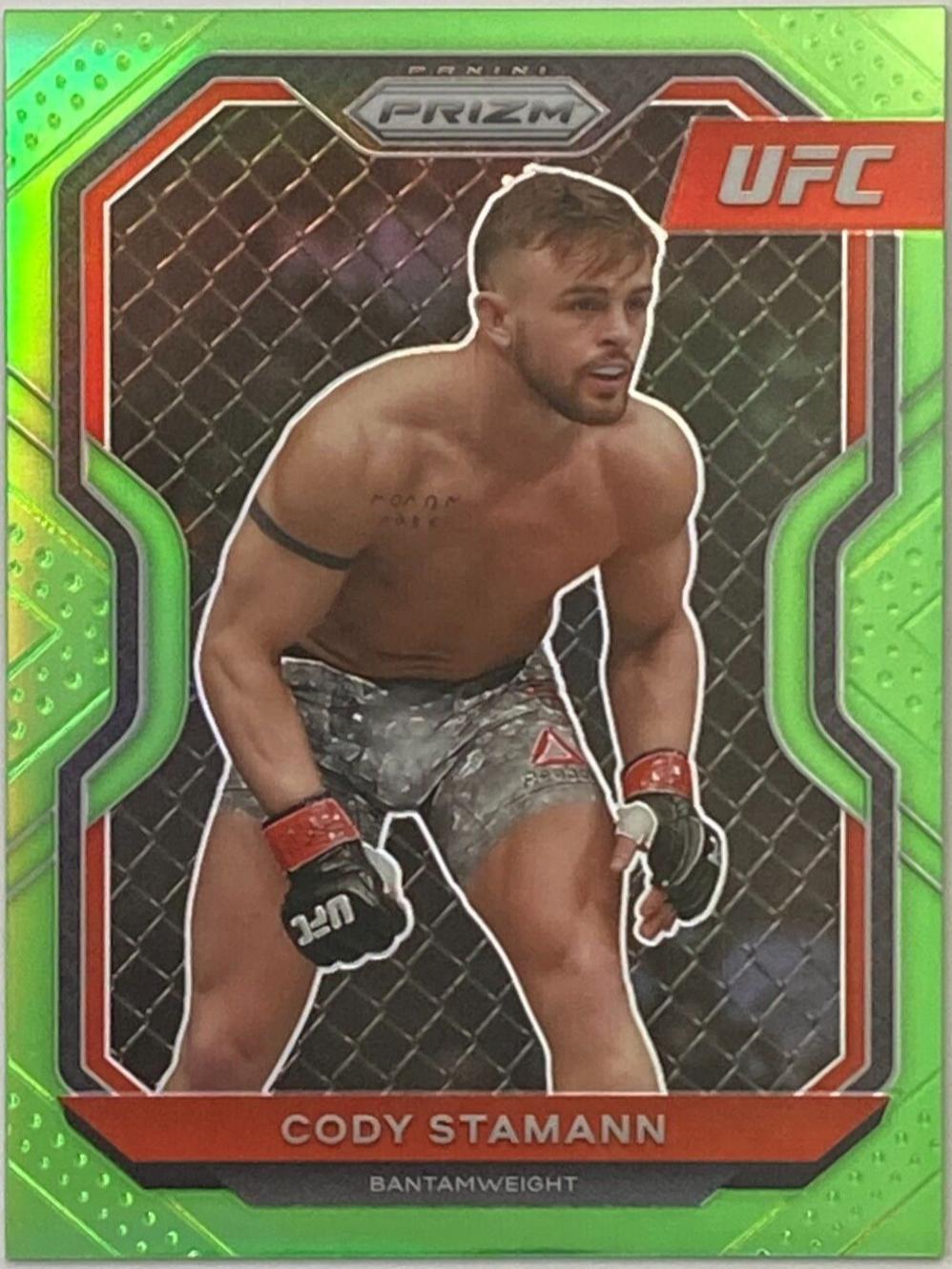 Cody Stamann 2021 Panini Prizm UFC Base #20 Neon Green