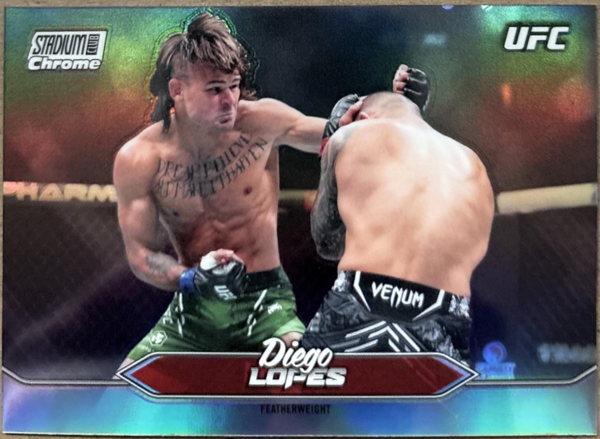 Diego Lopes 2025 Topps Stadium Club UFC Base Chrome #C-118 Refractor