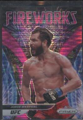 Jorge Masvidal 2022 Panini Prizm UFC Fireworks #1 Pink Pulsar