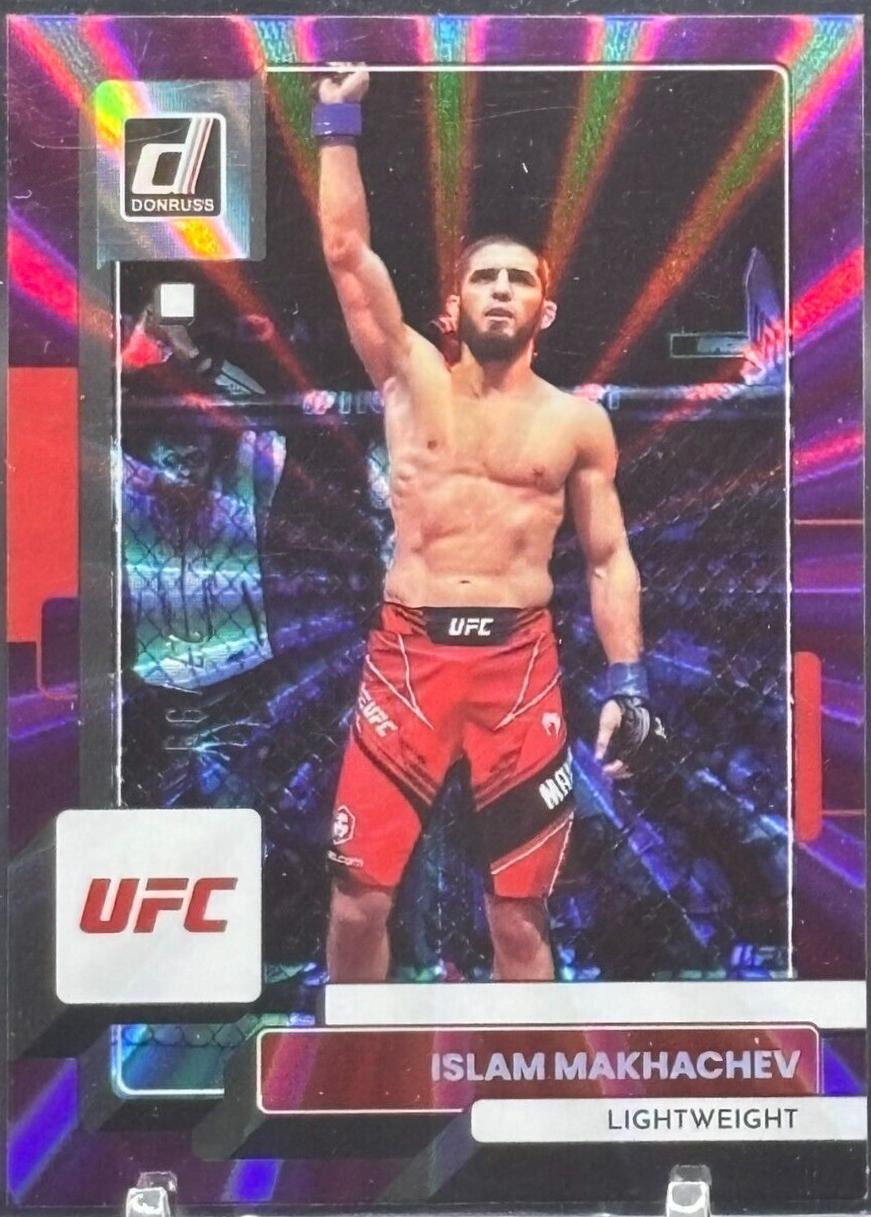 Islam Makhachev 2023 Panini Donruss UFC Base #92 Purple Laser
