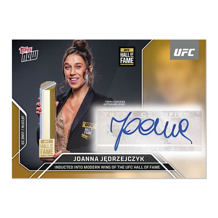 Joanna Jędrzejczyk Topps Now UFC Sticker Autographs #11B Gold