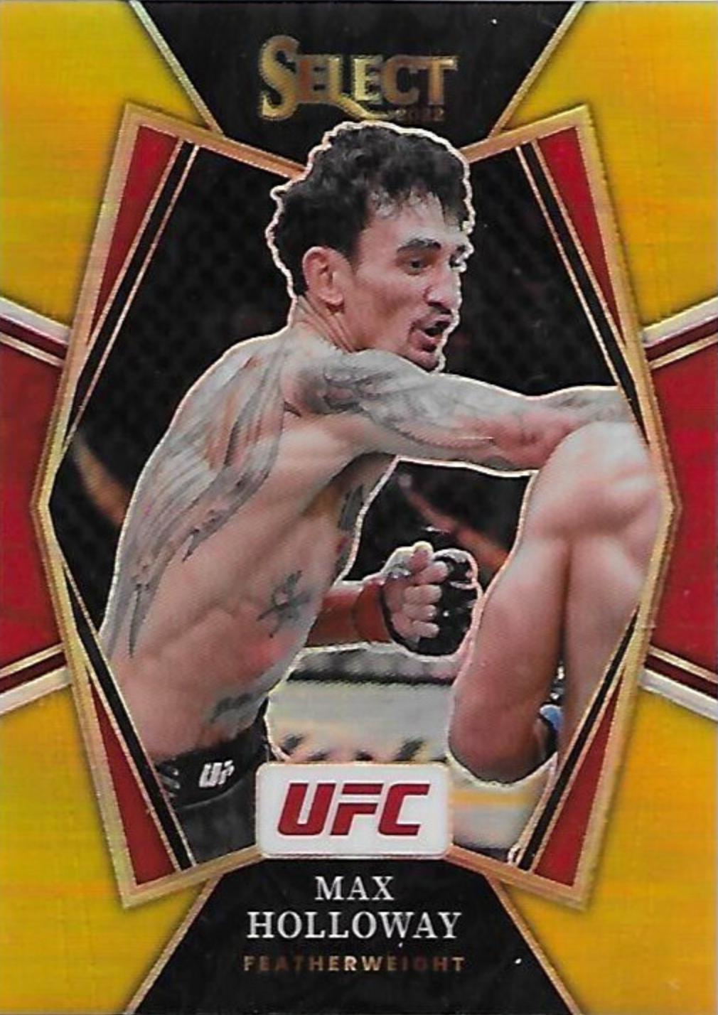 Max Holloway 2022 Panini Select UFC Premier Level #161 Gold