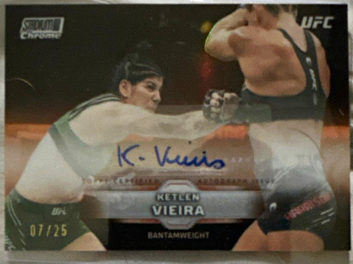 Ketlen Vieira 2025 Topps Stadium Club UFC Chrome Autographs #CAS-KVA Superfractor