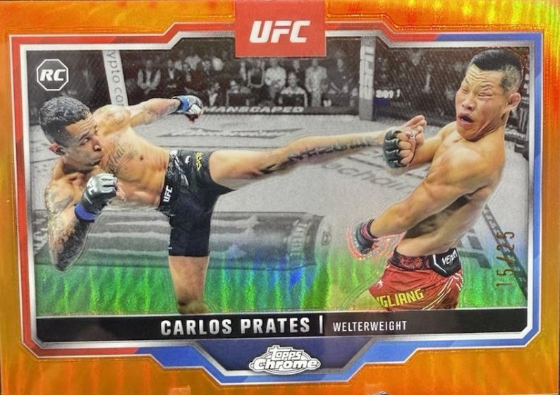Carlos Prates 2025 Topps Chrome UFC Base #40 Orange Refractor