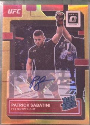 Patrick Sabatini 2023 Panini Donruss Optic UFC Base Rated Rookies Signatures #143 Gold