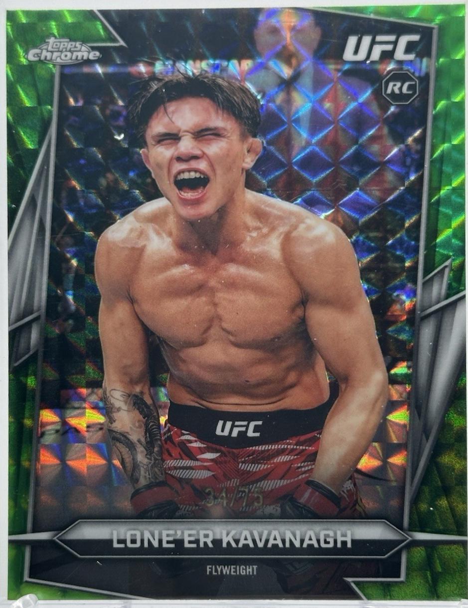 Lone'er Kavanagh 2026 Topps Chrome UFC Base #151 Green Geometric Refractor