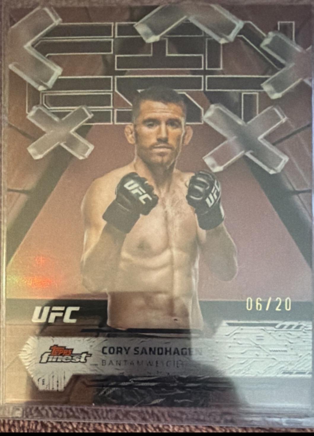 Cory Sandhagen 2025 Topps Finest UFC Base Common #31 Red Black Vapor Refractor
