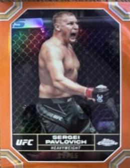 Sergei Pavlovich 2024 Topps Chrome UFC Base #175 Orange Refractor