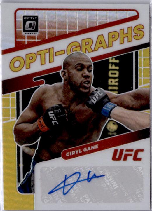 Ciryl Gane 2022 Panini Donruss Optic UFC Opti-Graphs #29 Gold