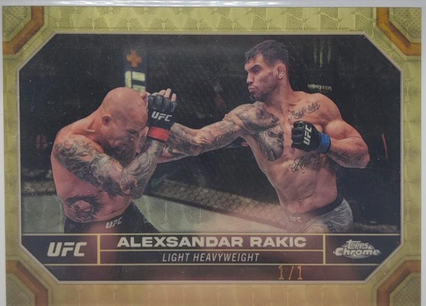 Aleksandar Rakic 2024 Topps Chrome UFC Base #11 Superfractor