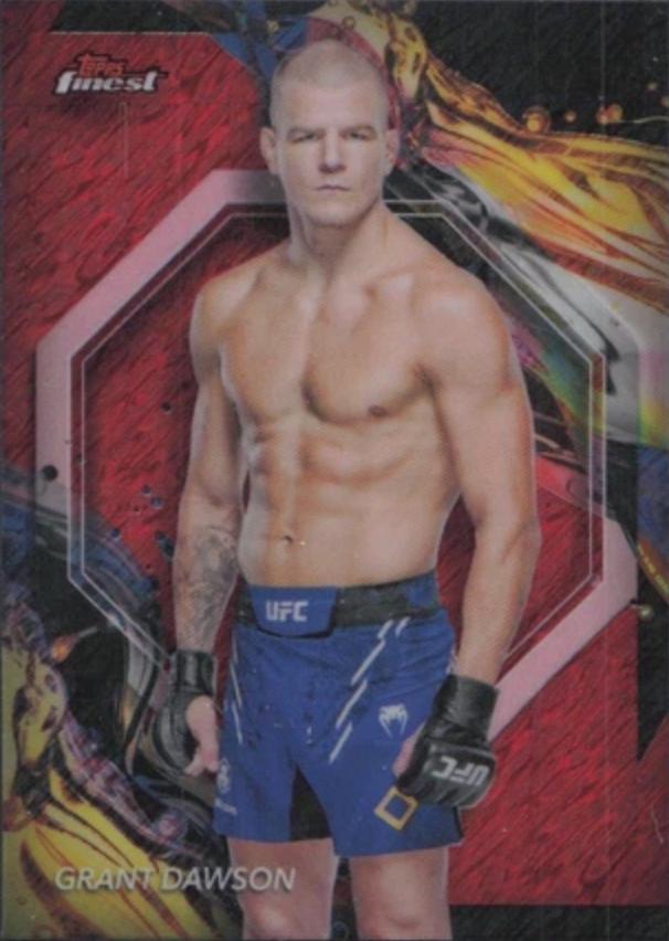 Grant Dawson 2024 Topps Finest UFC Base Uncommon #118 Red Shimmer Refractor