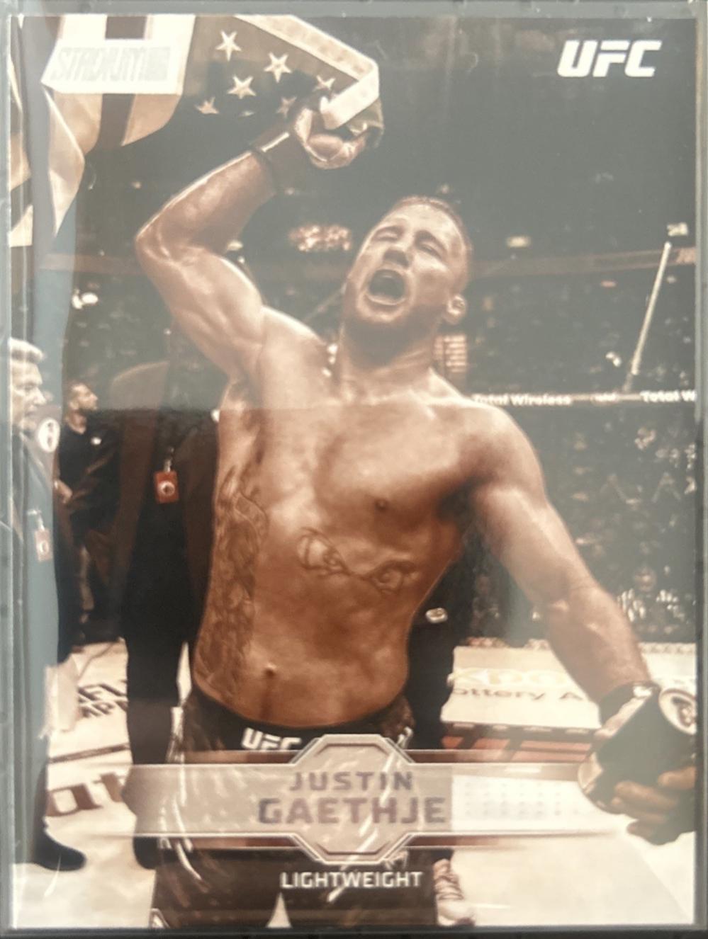 Justin Gaethje 2026 Topps Stadium Club UFC Base #23 Sepia