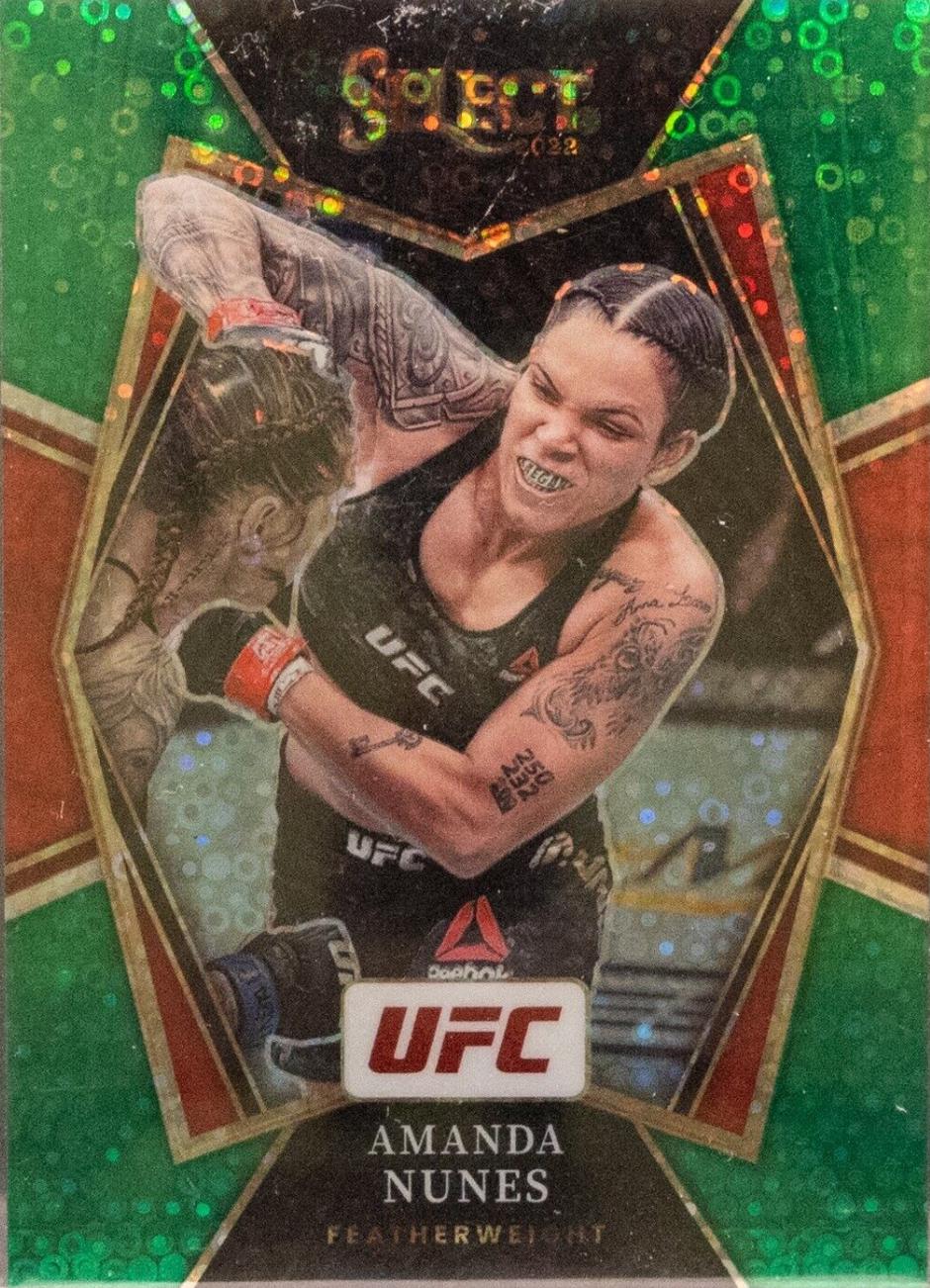 Amanda Nunes 2022 Panini Select UFC Premier Level #193 Green Disco