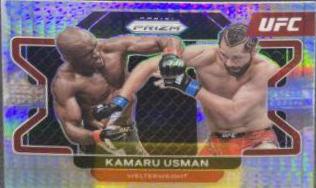 Kamaru Usman 2022 Panini Prizm UFC Base #54 Hyper