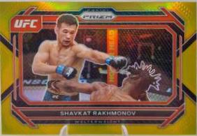 Shavkat Rakhmonov 2023 Panini Prizm UFC Base #81 Gold