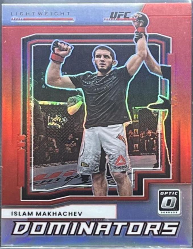 Islam Makhachev 2022 Panini Donruss Optic UFC Dominators #5 Red