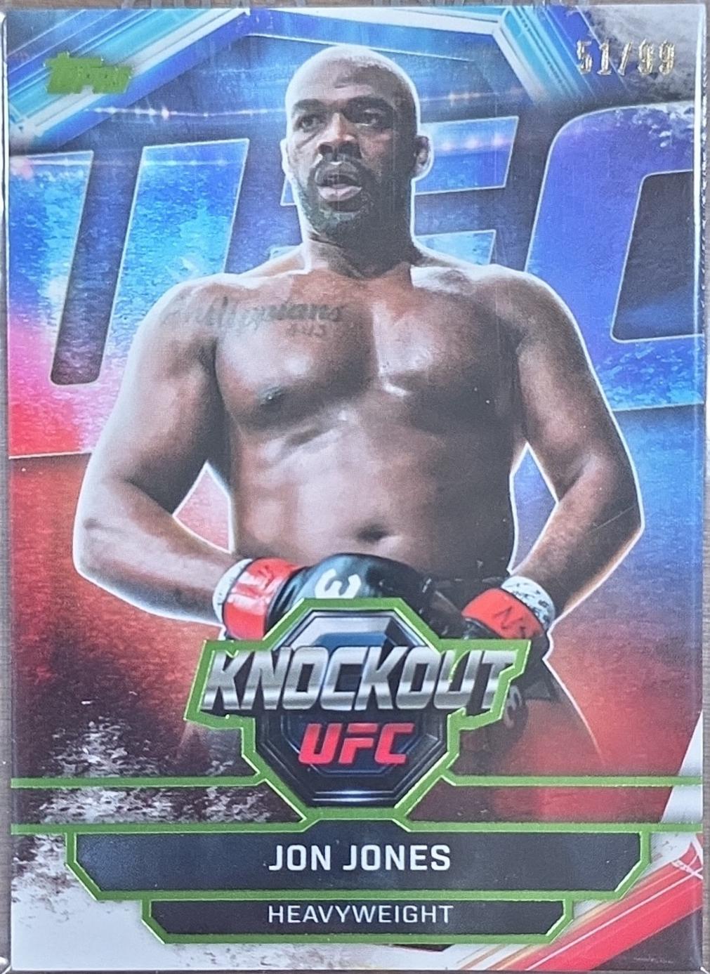 Jon Jones 2026 Topps Knockout UFC Base #14 Lime Green