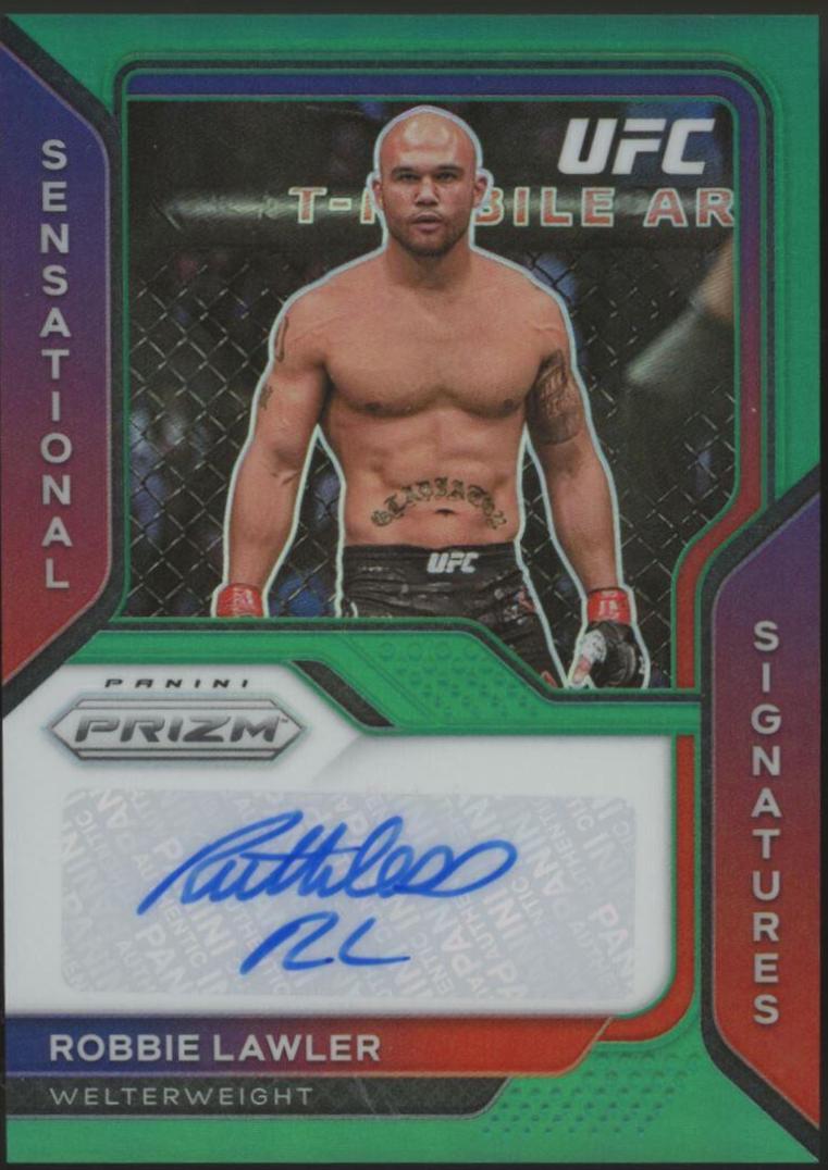 Robbie Lawler 2021 Panini Prizm UFC Sensational Signatures #3 Green