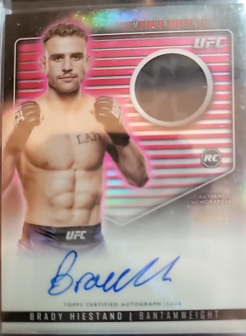 Brady Hiestand 2024 Topps Midnight UFC Relic Autographs #RCA-BHD Midnight