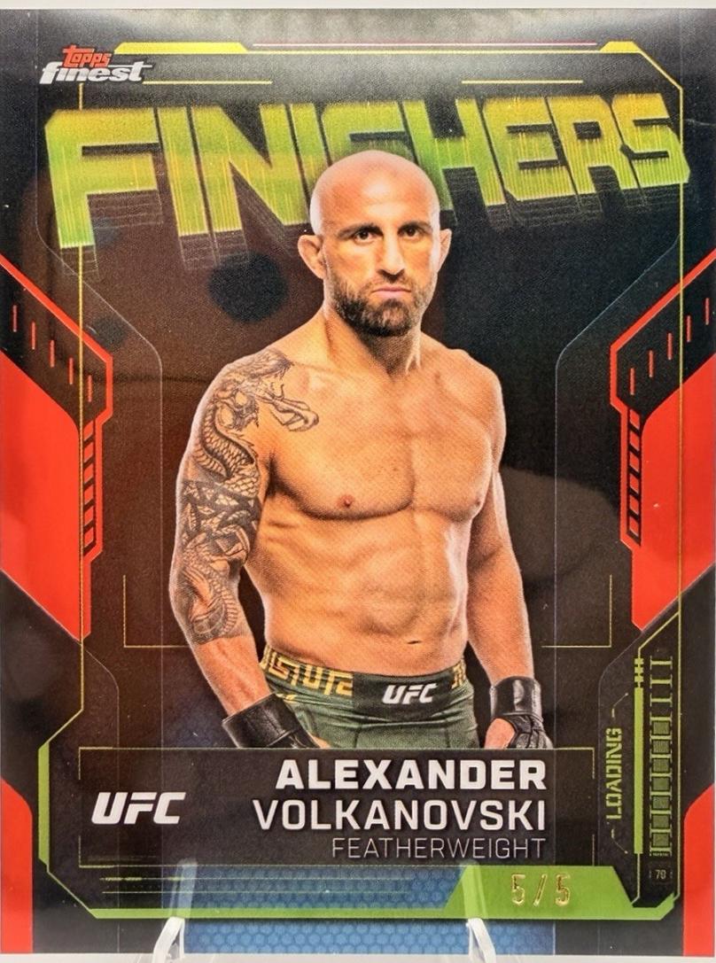 Alexander Volkanovski 2025 Topps Finest UFC Finishers #FN-6 Red Refractor