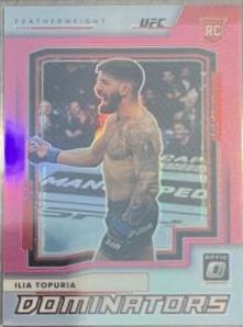 Ilia Topuria 2022 Panini Donruss Optic UFC Dominators #17 Pink