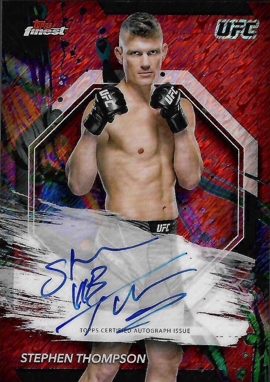 Stephen Thompson 2024 Topps Finest UFC Finest Autographs #FA-STN Red Shimmer Refractor
