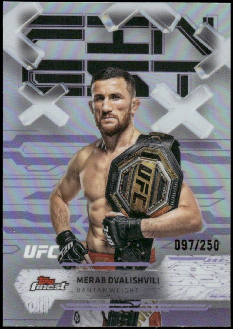 Merab Dvalishvili 2025 Topps Finest UFC Base Common #36 Purple Refractor