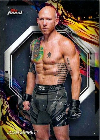 Josh Emmett 2024 Topps Finest UFC Base Uncommon #127 Superfractor