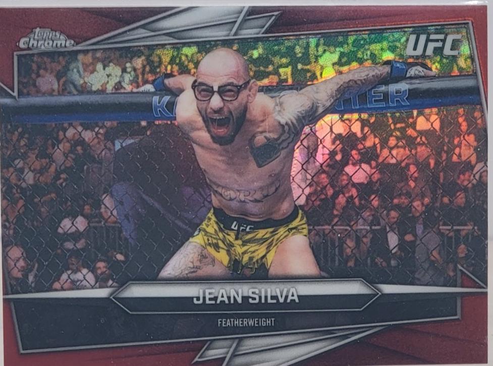 Jean Silva 2026 Topps Chrome UFC Base #163 Red Refractor