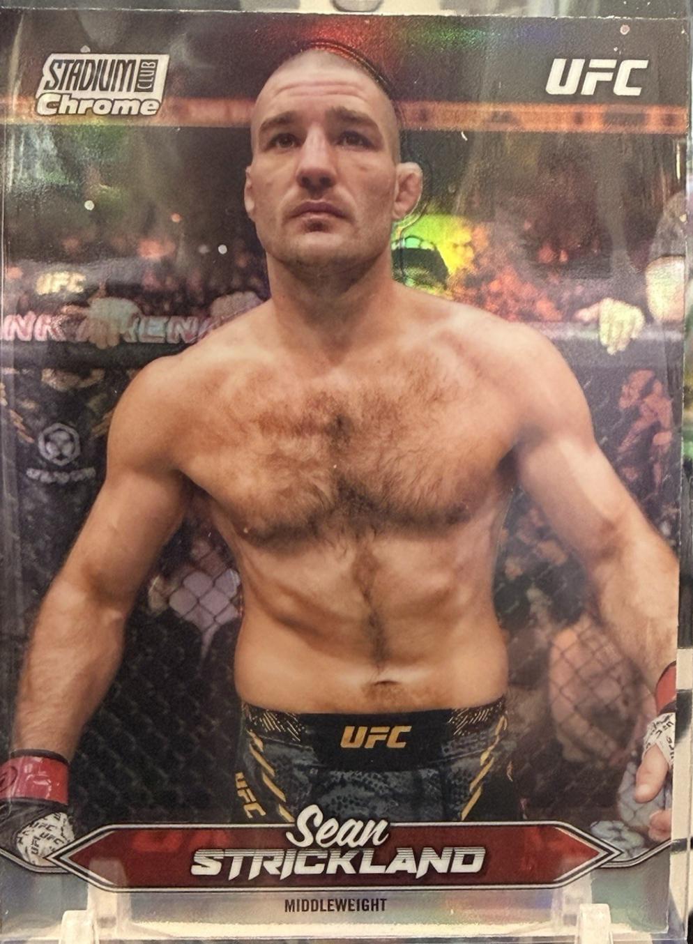 Sean Strickland 2025 Topps Stadium Club UFC Base Chrome #C-82 Refractor