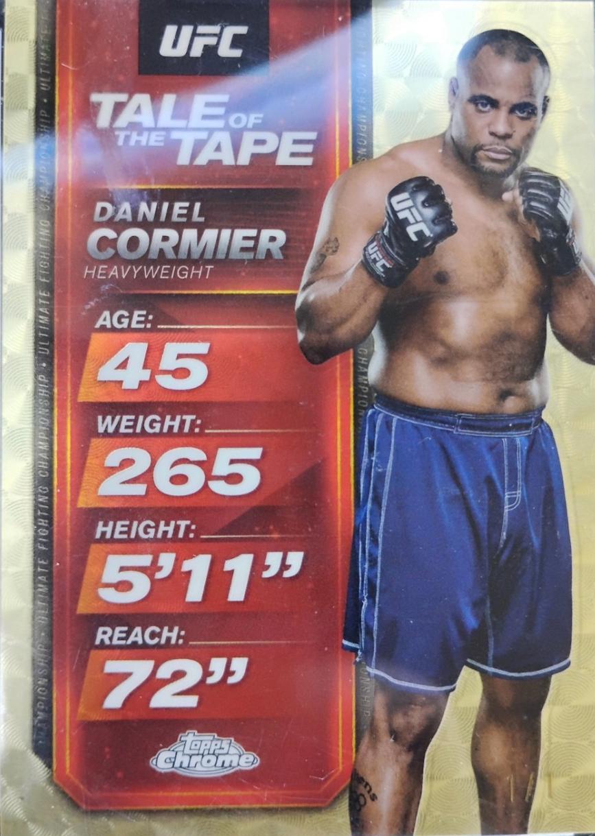Daniel Cormier 2025 Topps Chrome UFC Tale of the Tape #TTT-22 Superfractor