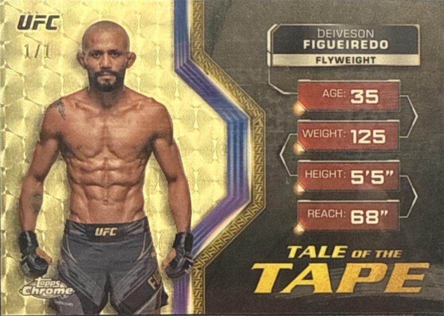 Deiveson Figueiredo 2024 Topps Chrome UFC Tale of the Tape #TFT-2 Superfractor