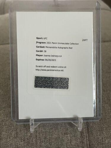 Joanna Jędrzejczyk 2021 Panini Immaculate UFC Memorabilia Autographs #38 Platinum