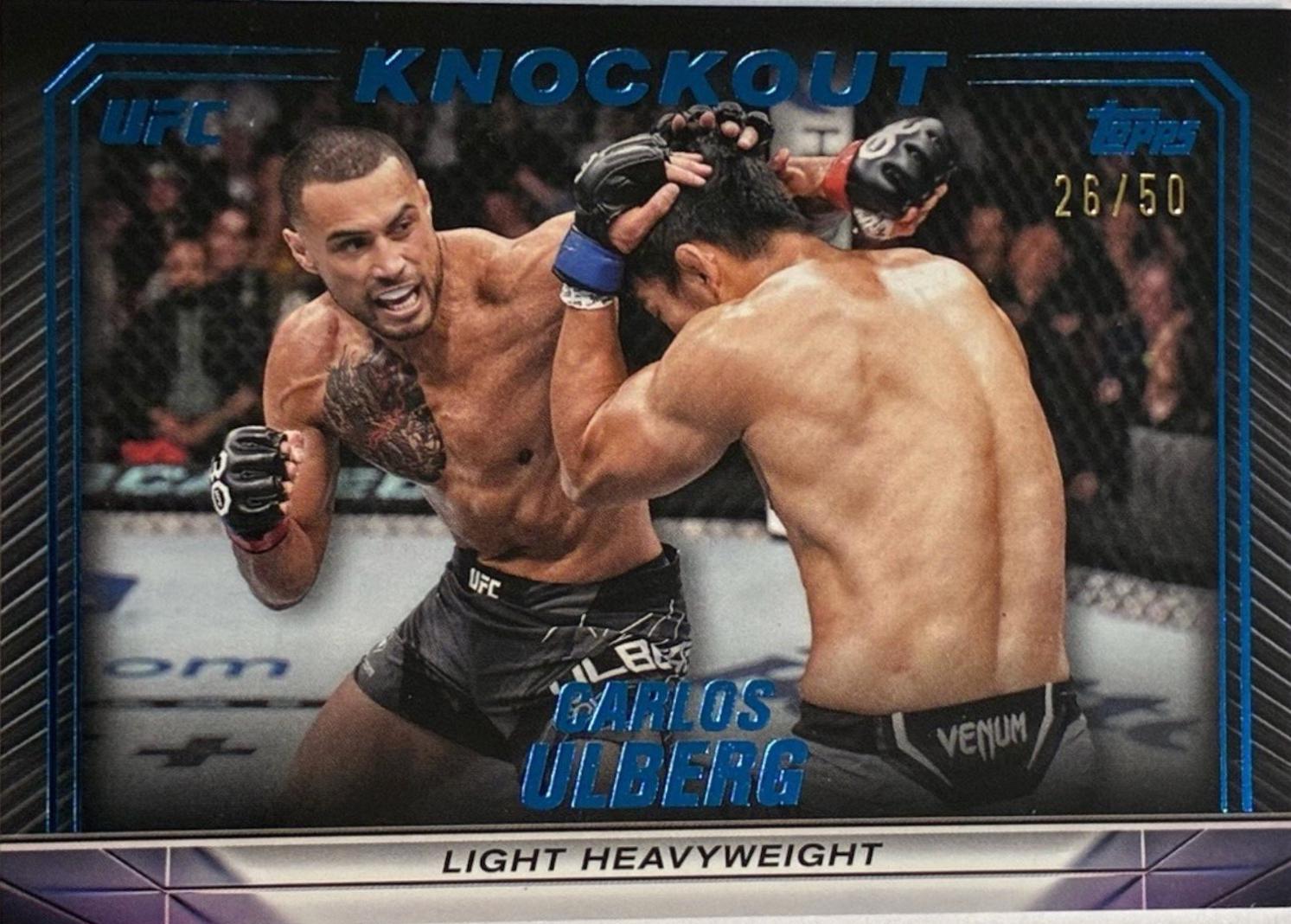 Carlos Ulberg 2024 Topps Knockout UFC Base #29 Blue