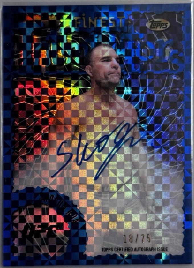 Mauricio Rua 2024 Topps Finest UFC Intimidators Autographs #IA-SRA Blue Checkerboard Refractor