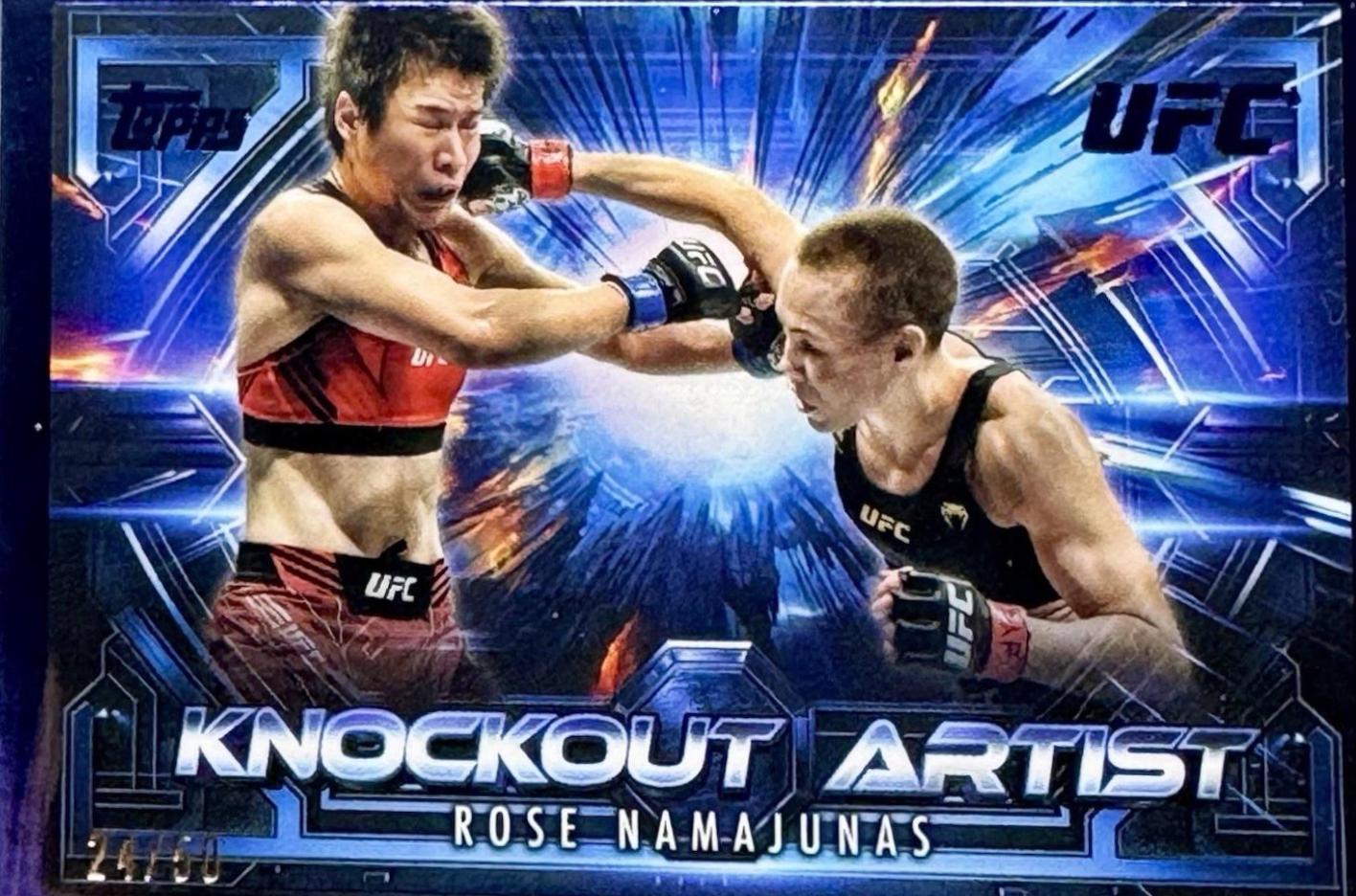 Rose Namajunas 2025 Topps Knockout UFC Knockout Artists #KA-19 Blue