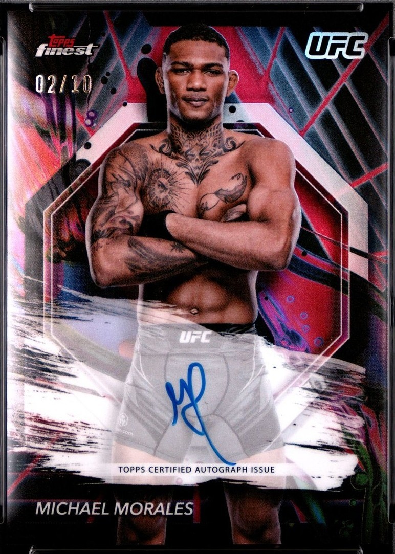 Michael Morales 2024 Topps Finest UFC Finest Autographs #FA-MMO Red Black Vapor Refractor