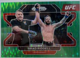 Brad Riddell 2022 Panini Prizm UFC Base #37 Green Pulsar