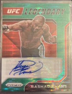 Rashad Evans 2022 Panini Prizm UFC Legendary Signatures #13 Green Pulsar