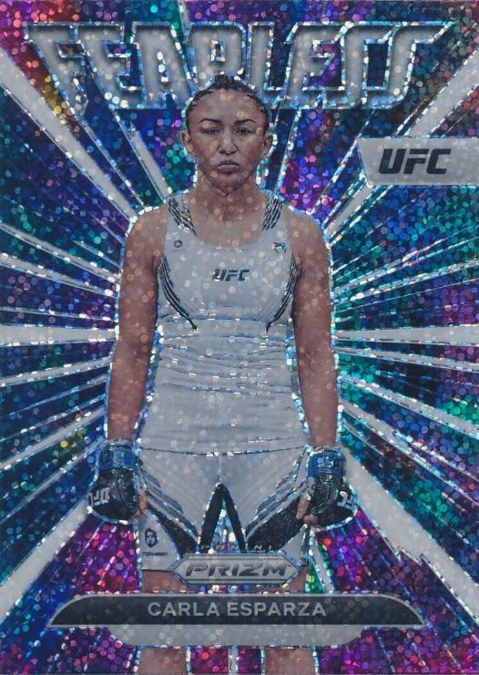Carla Esparza 2023 Panini Prizm UFC Fearless #18 White Sparkle