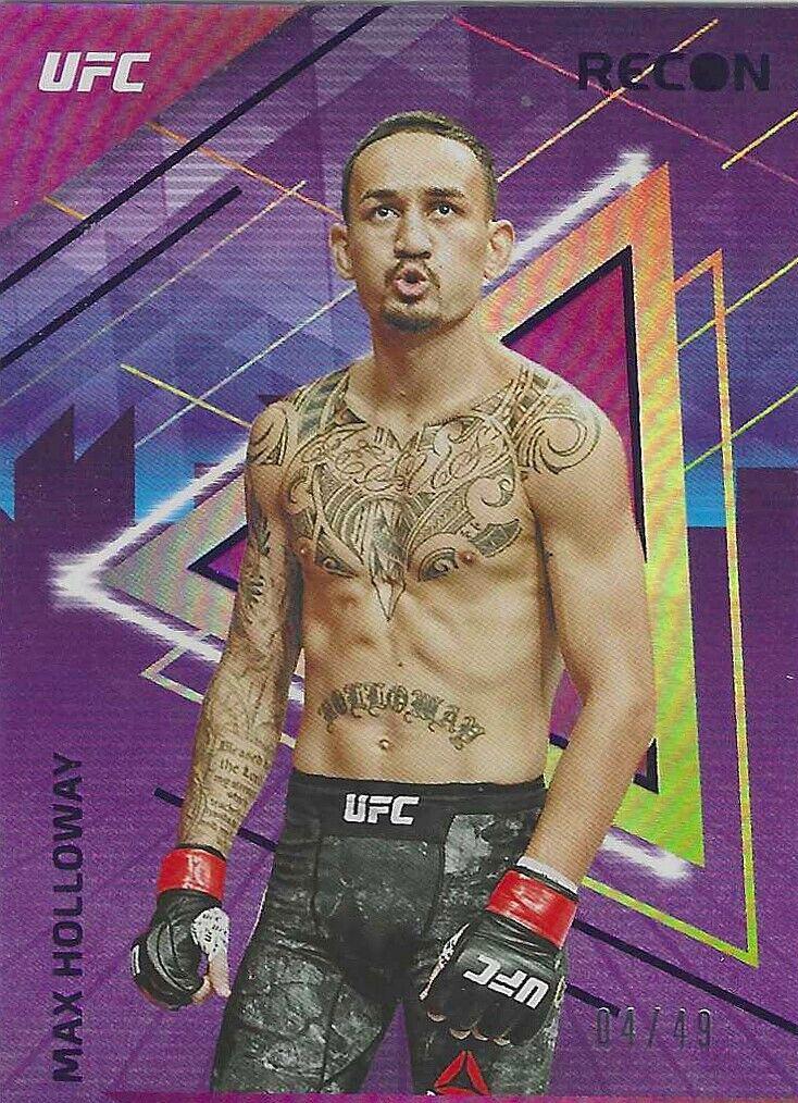 Max Holloway 2022 Panini Chronicles UFC Base Recon #240 Purple