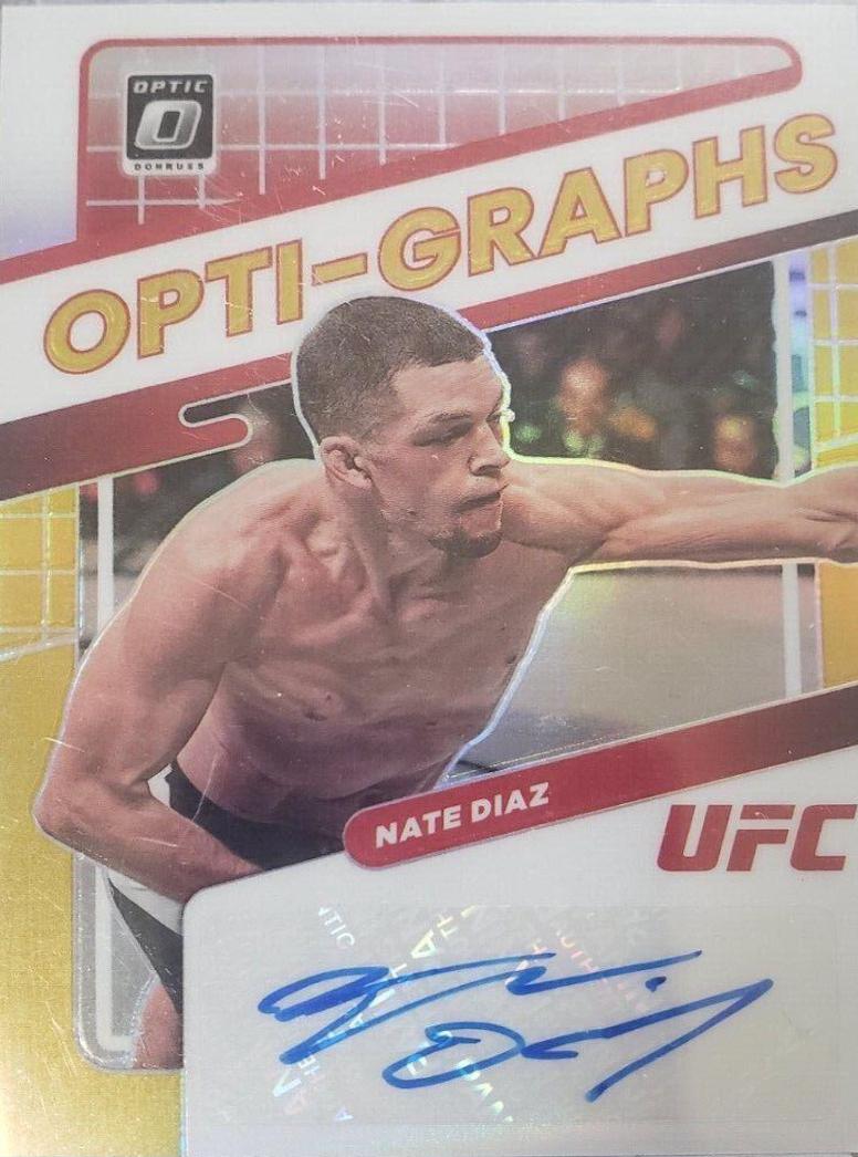 Nate Diaz 2022 Panini Donruss Optic UFC Opti-Graphs #2 Gold