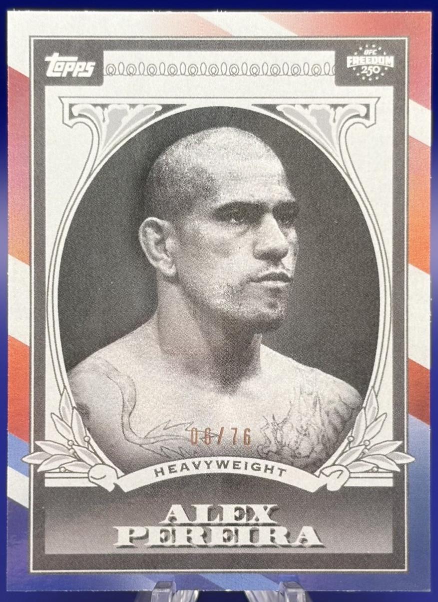 Alex Pereira 2026 Topps UFC Freedom 250 UFC Dollar #UD-7 Red White Blue
