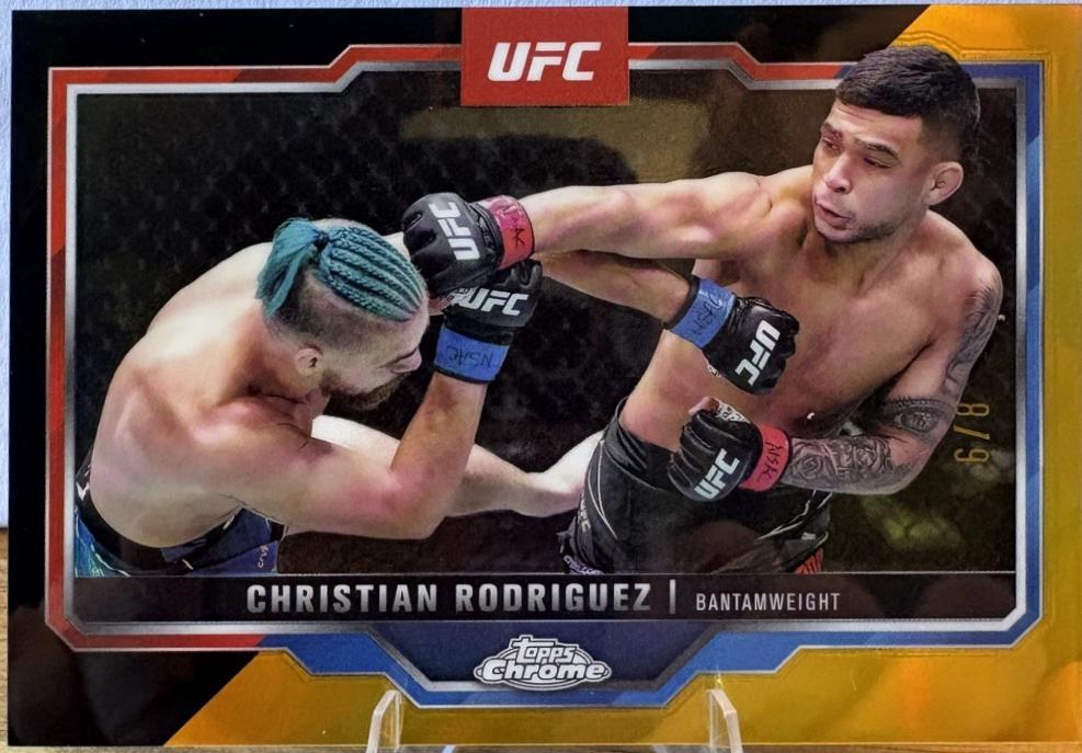 Christian Rodriguez 2025 Topps Chrome UFC Base #106 Black & Gold Refractor