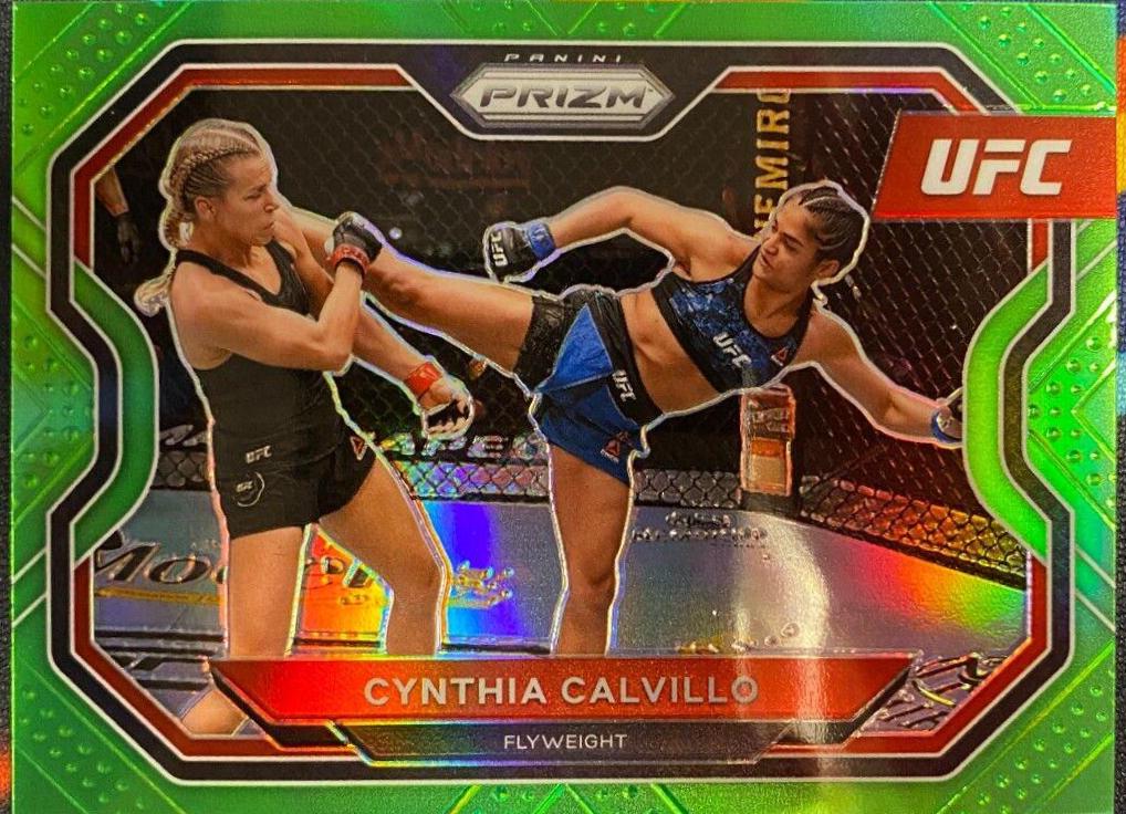 Cynthia Calvillo 2021 Panini Prizm UFC Base #146 Neon Green