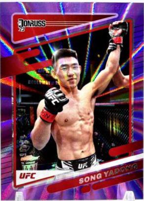Song Yadong 2022 Panini Donruss UFC Base #103 Purple Laser