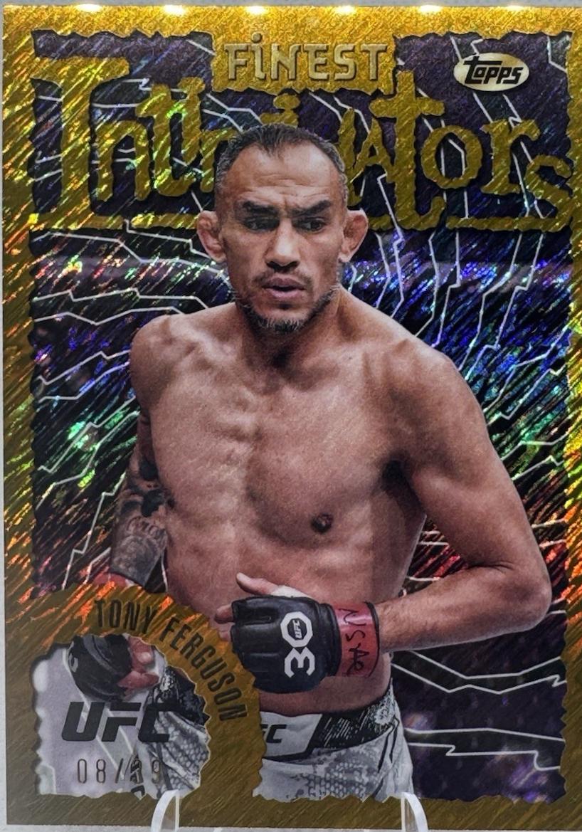 Tony Ferguson 2024 Topps Finest UFC Intimidators #INT-1 Gold Shimmer Refractor