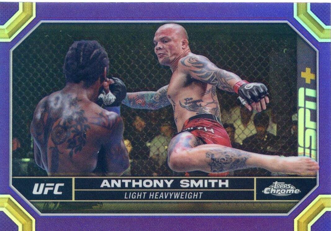 Anthony Smith 2024 Topps Chrome UFC Base #19 Purple Refractor
