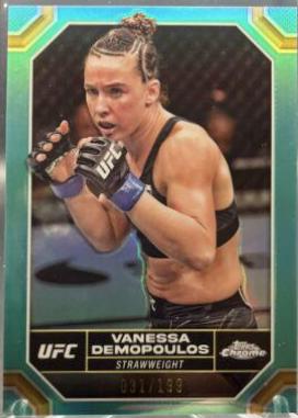 Vanessa Demopoulos 2024 Topps Chrome UFC Base #191 Aqua Refractor
